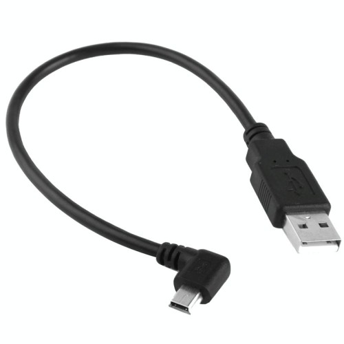 Cavo adattatore da 90 gradi Mini USB maschio a USB 2.0 AM, lunghezza: 25 cm