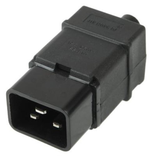 Adattatore per presa di corrente da viaggio universale da parete CA 3 poli maschio (nero)