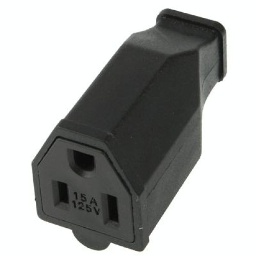 Adattatore per presa di corrente da viaggio universale da parete CA femmina US Plug (nero)