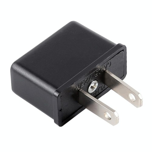 US & EU & AU Plug to US Plug AC Wall Universal Travel Power Socket Plug Adapter (Nero)