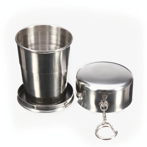 Dimensioni della tazza esterna retrattile in acciaio inossidabile: 50 x 50 x20 mm (piccola)