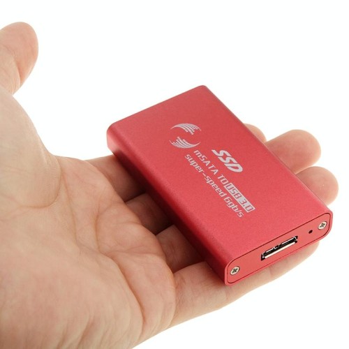Custodia per disco a stato solido SSD da 6 gb / s mSATA a disco rigido USB 3.0 (oro)
