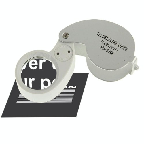Lente d'ingrandimento / lente d'ingrandimento per gioielli illuminata a LED 40X-25MM