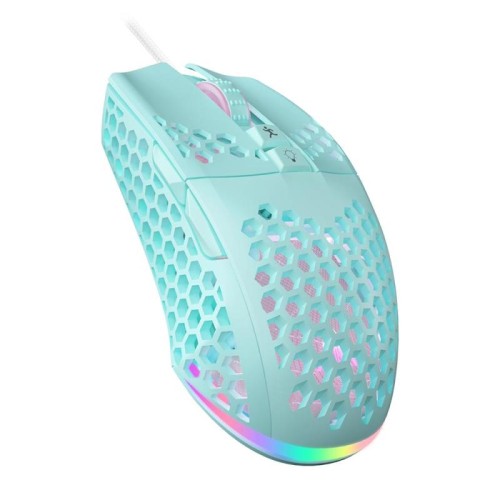 Mouse da gioco cablato SOLAKAKA SM900 con luce RGB a nido d'ape (nero)