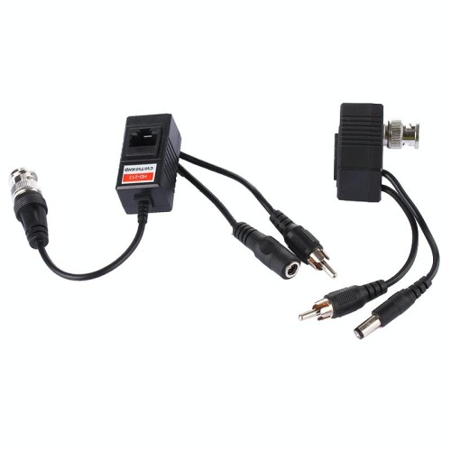 2 PCS HD 213B-C Coassiale CVI / TVI / AHD Video Audio Power Balun Transceiver