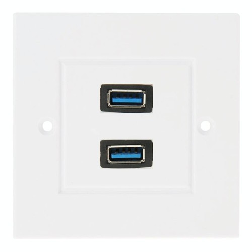 Doppio pannello USB 3.0 femmina per presa da parete per caricatore da parete