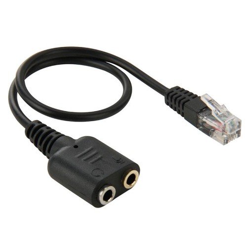 Cavo audio RJ9 maschio a 2 x 3,5 mm femmina, lunghezza: 20 cm