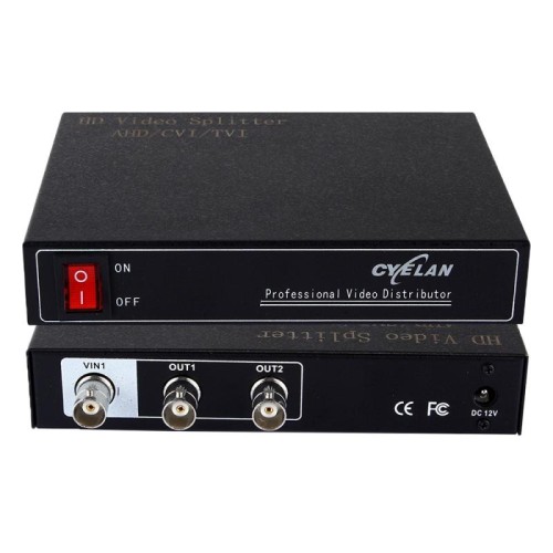 AHD / CVI Coassiale / TVI 1 in 2 Video Signal Splitter