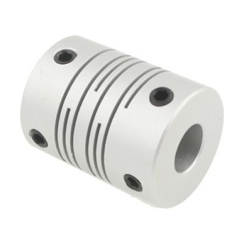 Accoppiatore di accoppiamento flessibile del motore del motore CNC (6x8mm) (argento)