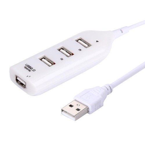 4 porti Hub 2.0 USB 2.0, lunghezza del cavo: 30 cm (beige + bianco)