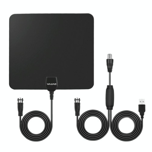 Antenna TV digitale HD ultrasottile HD con amplificatore a lunga distanza a 50 miglia (nero)