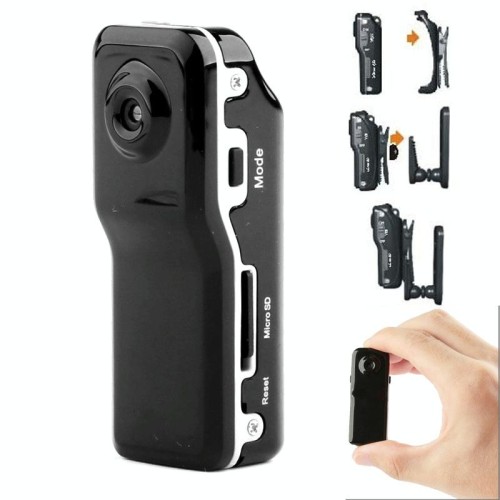 Mini videocamera digitale 3 in 1 MD80 Videocamera POCKET DV con 720 * 480 pixel, angolo di visione: 60 gradi (nero)