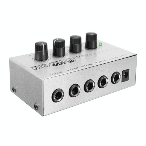 Mini mixer audio karaoke Amplificatore di missaggio audio per microfono mono a 4 canali per famiglia KTV