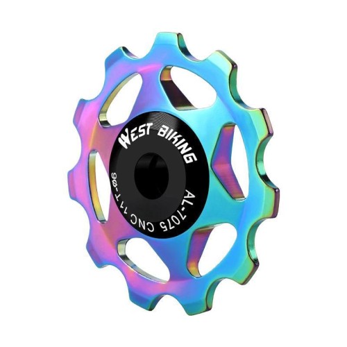 WEST BIKING YP0719490 Ruota di rinvio per bicicletta con cuscinetti in metallo, deragliatore posteriore per bici da corsa, specifiche: 11T colorato