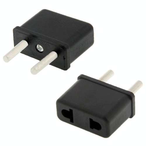 US Plug to EU Plug AC Wall Universal Viaggio Adattatore a spina (nero)