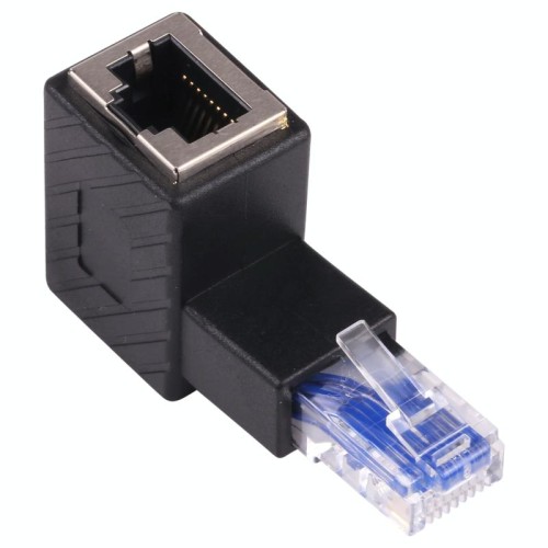 Adattatore di estensione da 90 gradi RJ45 maschio a femmina per Cat5 Cat5 Cat6 Cavo di rete Ethernet LAN Ethernet