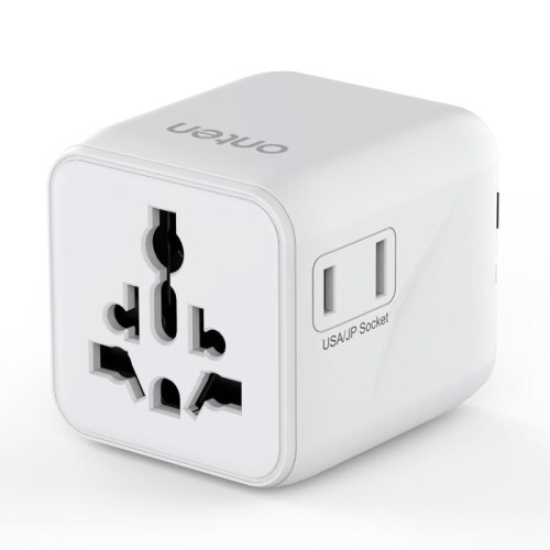 Adattatore caricabatterie da viaggio universale multifunzionale Onten CW81 (bianco)