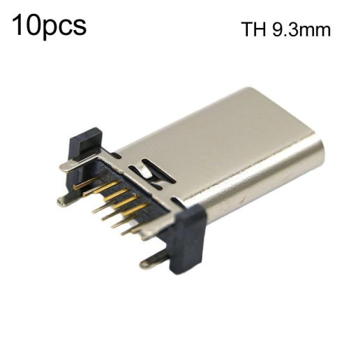 10 connettori femmina USB tipo C a 16 pin, porta di ricarica rapida PD TH 9,3 mm