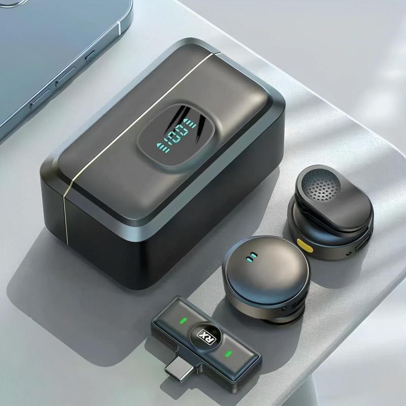 Microfono lavalier wireless DS-Q8 con riduzione del rumore, interfaccia: ricevitore USB-C