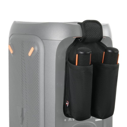 Per supporto per microfono serie JBL Partybox, borsa portaoggetti universale con supporto per cinturino (nero)