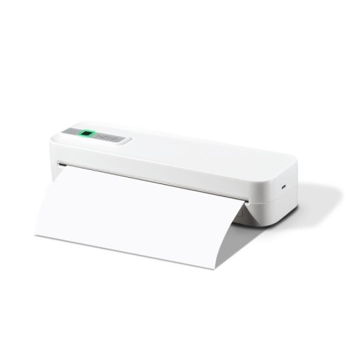 Stampante termica ricaricabile wireless HZTZ A4RJ PRO 300dpi Supporta carta da 2 pollici a 8,5 pollici per PDF, file, immagini e carta per tatuaggi bianca