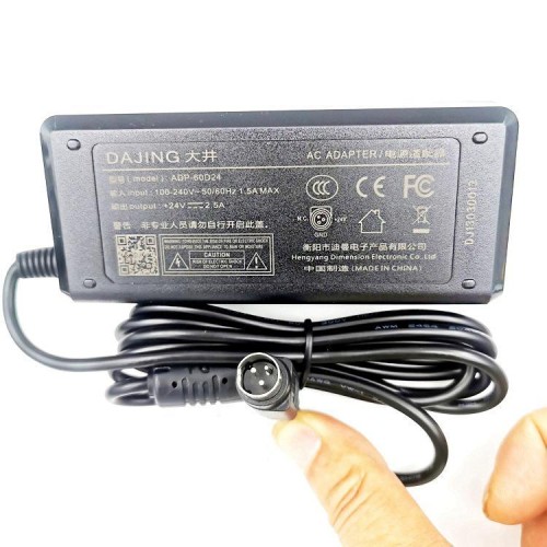 Adattatore di alimentazione per stampante di etichette DAJING ADP-60D24 24 V 2,5 A, interfaccia: 3 pin