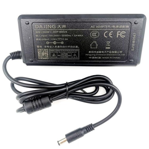 Adattatore di alimentazione per stampante di etichette DAJING ADP-60D24 24 V 2,5 A, interfaccia: 5,5 x 2,5 mm