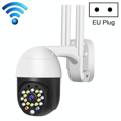 QX27 1080P WiFi Fotocamera da sorveglianza ad alta definizione Camera da dome da esterno, supporto visione notturna e rilevamento vocale a due vie e movimento motion (spina USA)