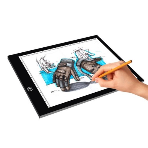Lavagna acrilica dimmerabile a tre livelli di luminosità LED formato A4 per blocco schizzi disegno schizzo anime, con cavo USB da 1,5 m