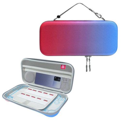Borsa portaoggetti portatile antiurto impermeabile in EVA per Nintendo Switch 2 (nero e bianco)