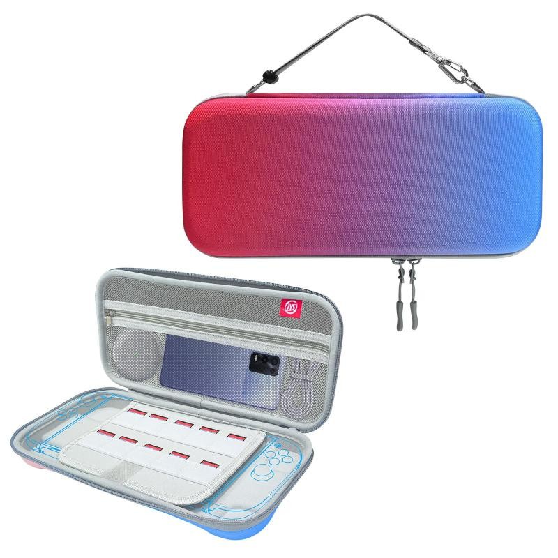 Borsa portaoggetti portatile antiurto impermeabile in EVA per Nintendo Switch 2 (nero e bianco)