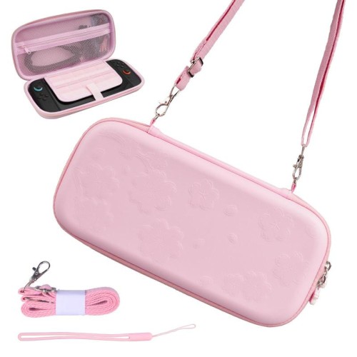 Per Nintendo Switch 2 Borsa a tracolla con stampa Sakura, custodia portatile per il trasporto a spalla