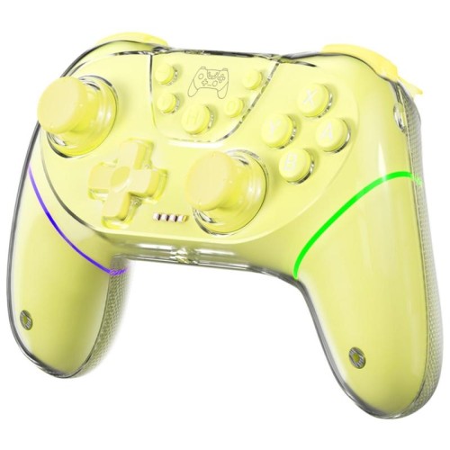 Per Switch 2 / PC / iPad / Tesla Model 3/Y/S/X Controller di gioco con joystick a doppio effetto Hall (giallo)