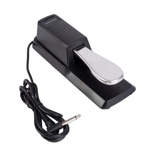 Pedale sintetizzatore MIDI per pianoforte con connettore da 6,35 mm, lunghezza cavo: 1,85 m (nero)