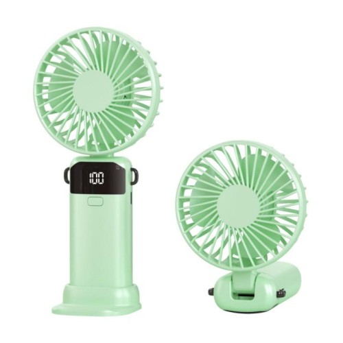 Ventilatore portatile pieghevole S1 Ice Feel con display a LED (verde)