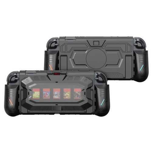 Custodia protettiva per Nintendo Switch 2 STARTRC GAMES Mech, custodia posteriore rimovibile per schede di gioco (nera)