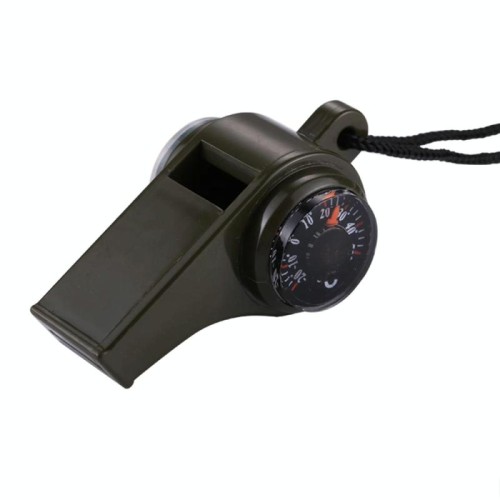 5 PCS 3 in 1 Termometro a bussola con fischietto portatile multifunzione portatile multifunzione da esterno