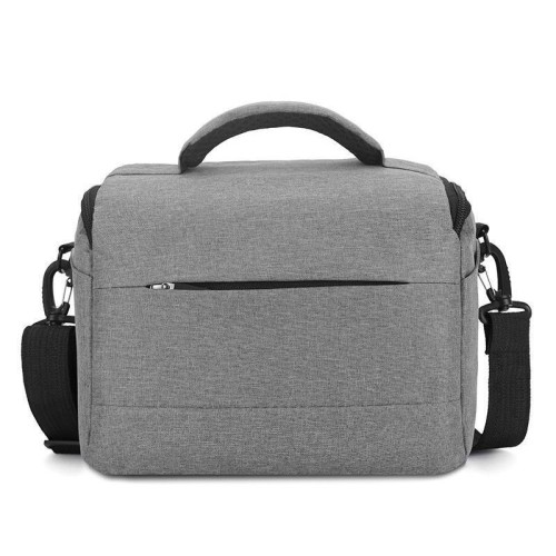 Borsa a tracolla per fotocamera DSLR, borsa per fotocamera mirrorless, colore: grigio grande