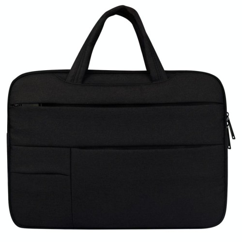 Borsa universale per tablet portatile con manico comodo in tessuto Oxford indossabile a più tasche, Per Macbook da 13,3 pollici e inferiori, Samsung, Lenovo, Sony, DELL Alienware, CHUWI, ASUS, HP (nero)