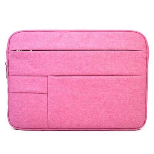 Universale multi tasche indossabili in tessuto Oxford morbido portatile piacevole borsa per laptop, Per Macbook da 14 pollici e inferiori, Samsung, Lenovo, Sony, DELL Alienware, CHUWI, ASUS, HP (Magenta)