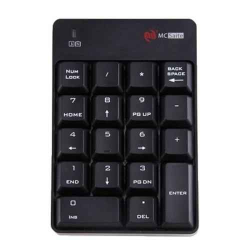 MC Saite SK-51AG Tastiera wireless numerica USB 2 in 1 2.4G e mini calcolatrice per PC desktop laptop (bianco)