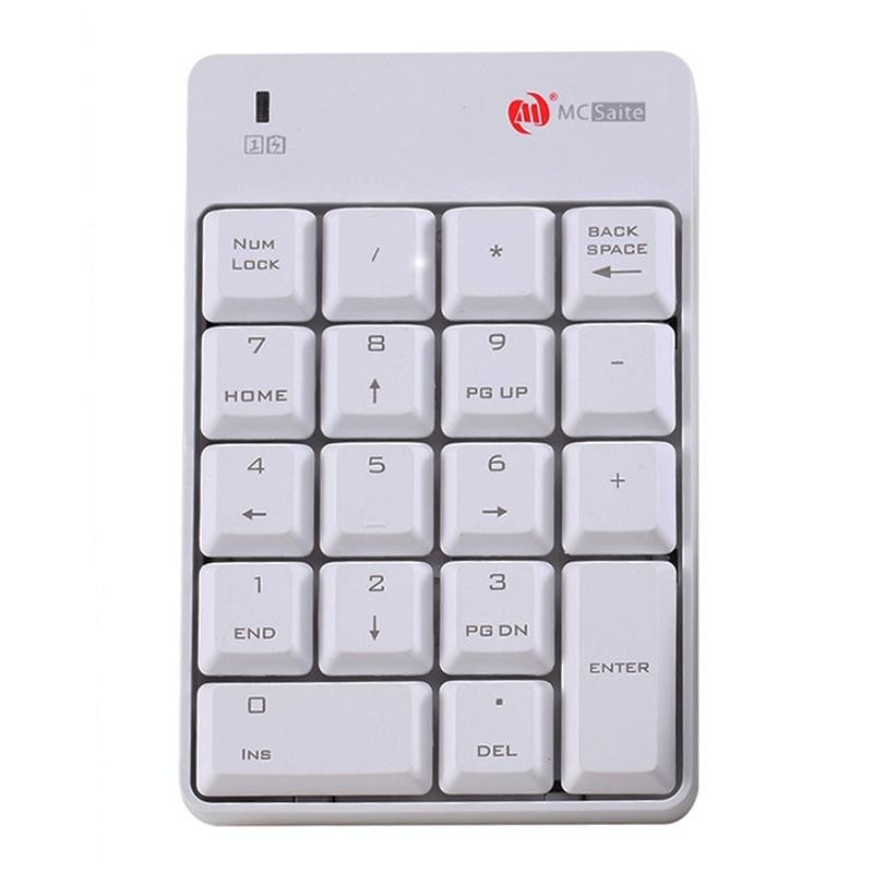 MC Saite SK-51AG 2 in 1 Tastiera wireless numerica USB 2.4G e mini calcolatrice per PC desktop laptop (nero)