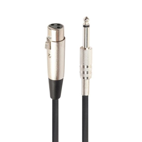 Cavo microfono da 3 m XLR a 3 pin femmina a 1/4 di pollice (6,35 mm) per microfono con schermatura mono