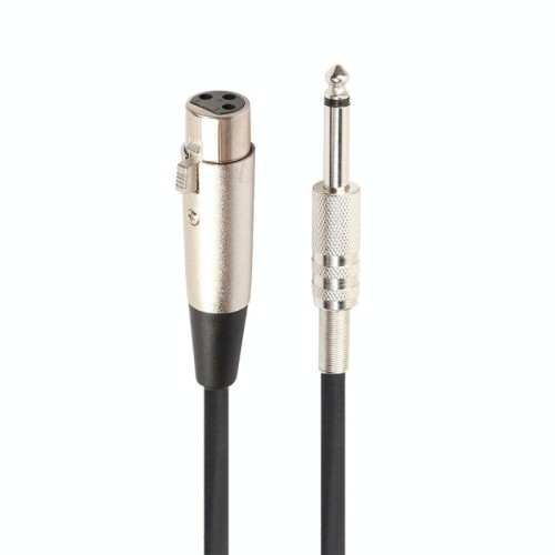 Cavo microfono da 7,6 m XLR a 3 pin femmina a 1/4 di pollice (6,35 mm) per microfono con schermatura mono