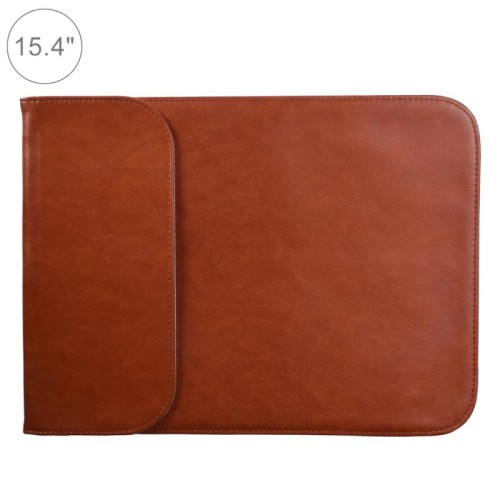 Borsa da trasporto per notebook con custodia per laptop in PU + nylon da 15,4 pollici, Per MacBook, Samsung, Xiaomi, Lenovo, Sony, DELL, ASUS, HP (grigio)