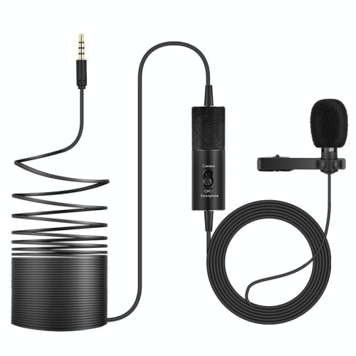 Yanmai R955S Microfono professionale a clip con risvolto Microfono lavalier a condensatore omnidirezionale, Per trasmissioni in diretta, spettacoli, KTV, ecc