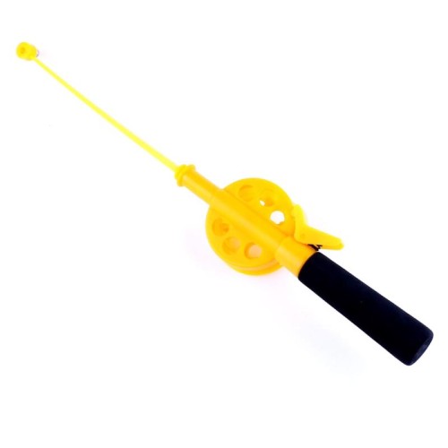 Canna da pesca sul ghiaccio portatile da 33 cm Canna da pesca invernale in plastica Mini Stream Pond Fishing Pole