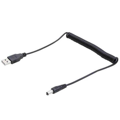 Cavo a spirale da 1,5 m da USB a CC 5,5 mm