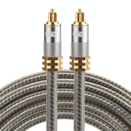 EMK YL-A 2m OD8.0mm Testa in metallo placcato oro Toslink Cavo audio ottico digitale maschio a maschio