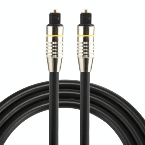 Cavo audio ottico digitale Toslink maschio a maschio con testa in metallo nichelato da 1 m OD6,0 mm